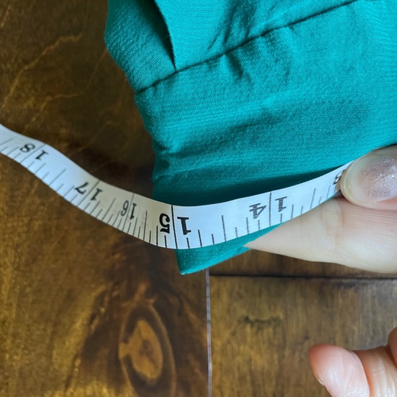 High waisted flat front wide leg Kelly emerald green dress pants - Picture 13 of 14